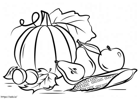 Autumn Harvest coloring page