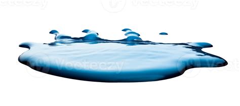 Water Spill Puddle And Droplets Isolated On Transparent Background Png