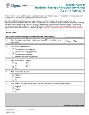 Fillable Online Fillable Cervical Cancer Radiation Therapy Physician