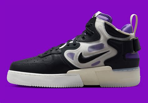 Nike Air Force Mid React Black Purple Dq Sneakernews