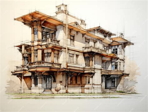 Premium Photo | Architectural Sketch