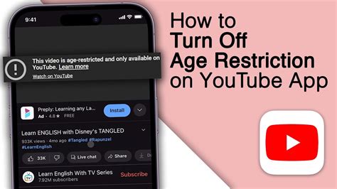 How To Turn Off Age Restriction On Youtube App Iphone Android