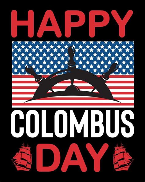 Happy Columbus Day Design 12720127 Vector Art At Vecteezy