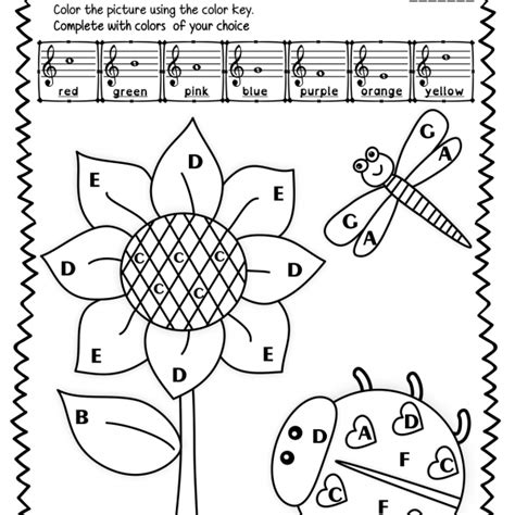 Treble Clef Notes Worksheets Free