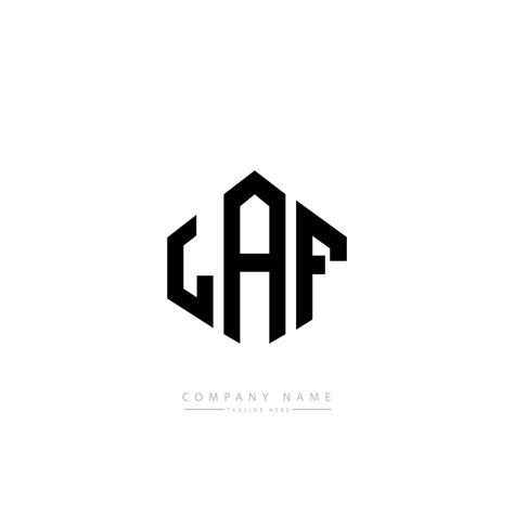 LAF letter logo design with polygon shape. LAF polygon and cube shape ...