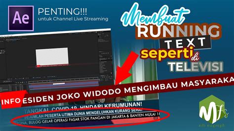 Cara Membuat Running Text After Effects Tutorial Bahasa Indonesia