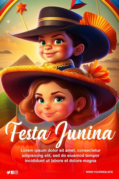 Festa Junina Brazil Festival Background Psd Psd Premium