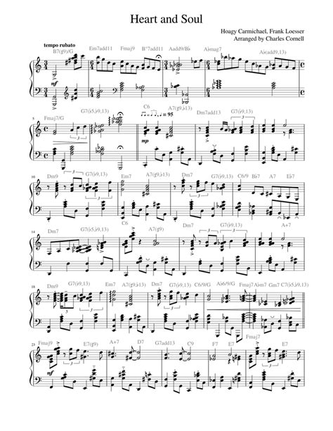 Heart And Soul Sheet Music For Piano Solo