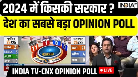 India Tv Cnx Opinion Poll Live 2024 में किसकी सरकार देश का सबसे बड़ा