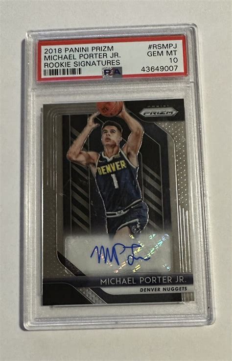 Michael Porter Jr 2018 Prizm RS MPJ Rookie Signatures PSA 10 Price