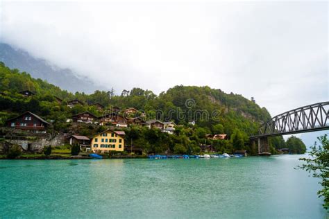 Thun Lake with Interlaken City Stock Photo - Image of switzerland ...