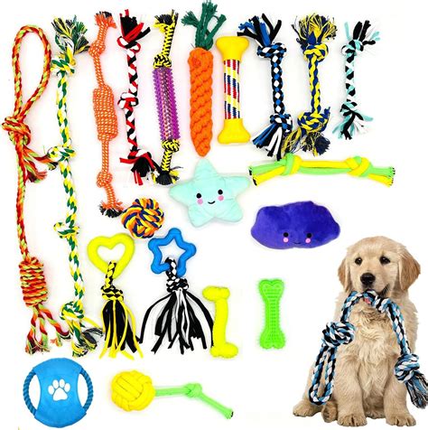 Pubamall Juego De Piezas De Juguetes Para Perros Juguetes Para