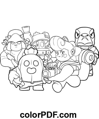 Personnages De Brawl Stars Coloriages Et Livres En Pdf