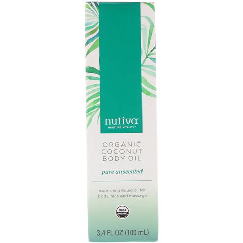 Nutiva Organic Coconut Body Oil Pure Unscented Fl Oz Ml