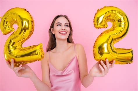 Premium Photo Girl Holds Foil Balloons In The Form Of Numbers Twenty