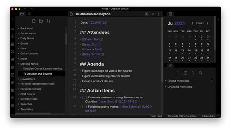 Meeting Notes In Obsidian The Sweet Setup