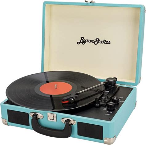 ByronStatics Vinyl Record Player, 3 Speed Turntable Bluetooth Record ...