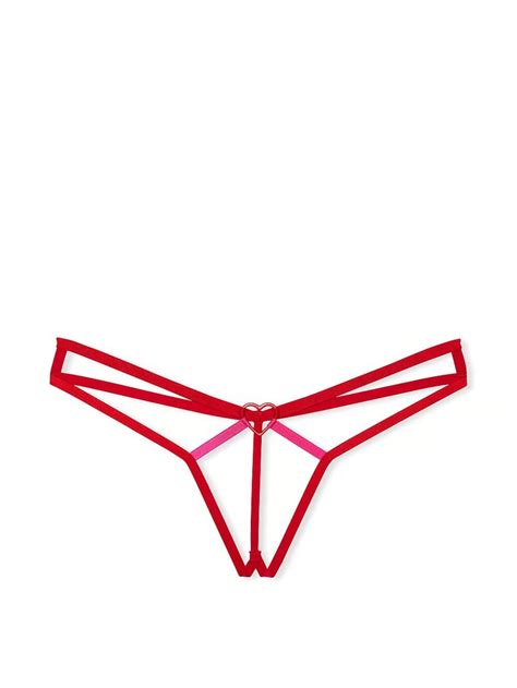 Відкриті трусики тонг Victoria S Secret Very Sexy Crotchless Heartware Strappy V String Panty