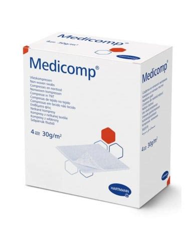 MEDICOMP Steriel Gaaskompres 4 Laags 5 X 5 Cm 50 Stuks Snel En