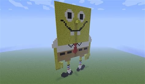 Spongebob Squarepants in Pixel Art Minecraft Project