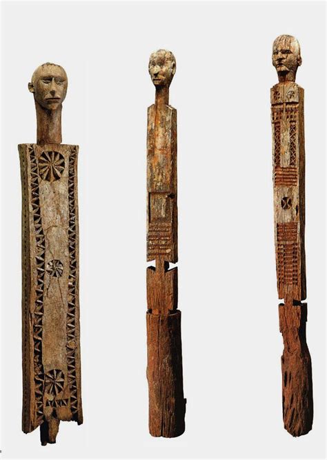 Africa | "Kigango / Vigango" funerary posts from the Giryama people of ...