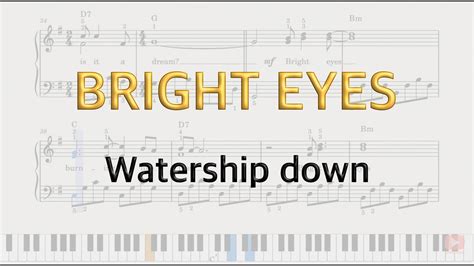 Bright Eyes Piano Tutorial Watership Down FREE SHEET MUSIC YouTube