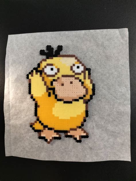 Psyduck Perler Bead Art By Runningwoodbeadart On Deviantart