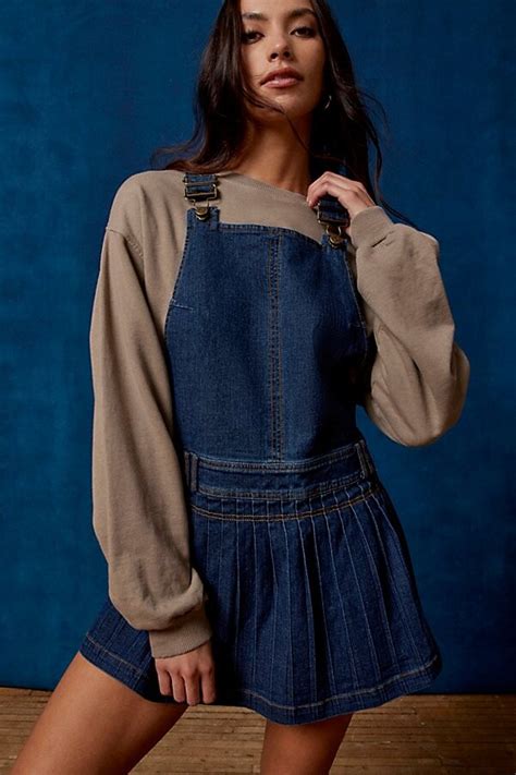 BDG Natalia Denim Overall Mini Dress ShopStyle