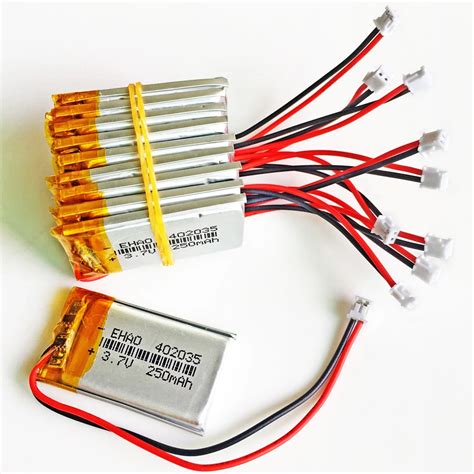 Pcs V Mah Battery Jst Mm Pin Lithium Polymer Lipo