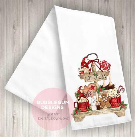 Hot Cocoa Bar Tiered Tray PNG Gnomes Clip Art Christmas Etsy