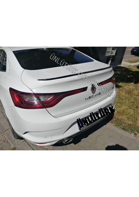 OtoÇizgi Renault Megane 4 Sedan Kasa Bagaj Üstü Spoiler Piano Black