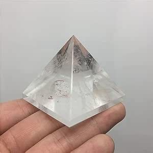 AHSKY 1PC Pyramide De Cristal De Quartz Transparent Naturel 3 6cm Clair