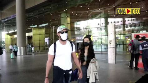 Mumbai Hrithik Roshan Saba Azad Go Airport Official As They Walk