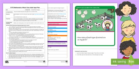 Eyfs Maths Counting Photos Pictogram Whole Class Adult Input Plan And