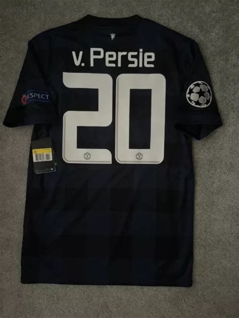 BNWT MANCHESTER UNITED 2013 14 UCL Away Shirt Van Persie Size S