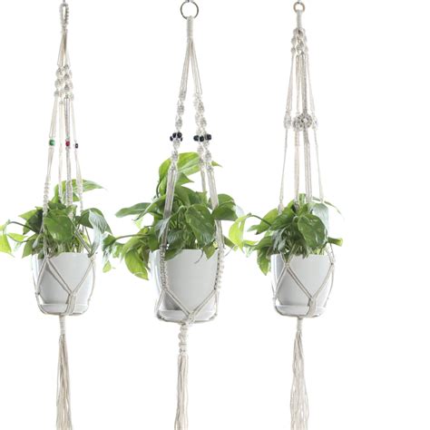 Manual Acrame Planta Hanger Longo Pendurado Plantador Polegada Fit