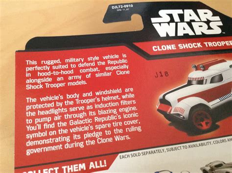 JULIAN S HOT WHEELS BLOG Clone Shock Trooper Star Wars Character Car