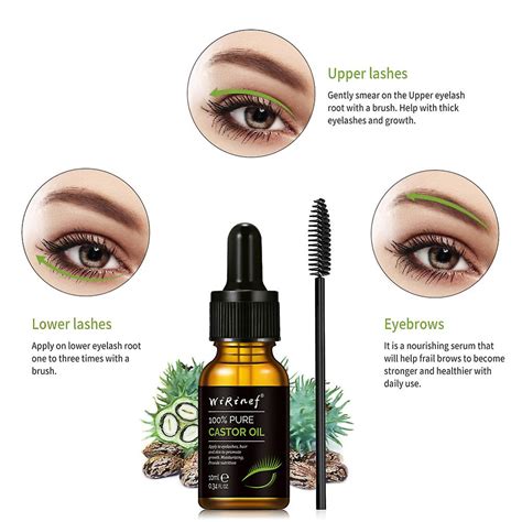 2x Castor Oil Eyelash Serum For Dry Skin Hair Growth Eyelashes