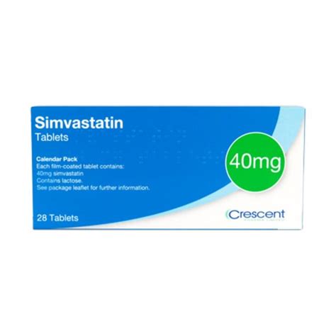 Simvastatin 40mg Tablets 28 Tablets Asset Pharmacy