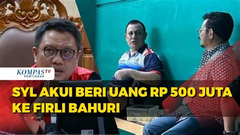 Pengakuan Syl Beri Rp Juta Ke Firli Bahuri Di Gor Bulu Tangkis