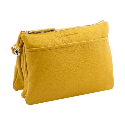 Sac à Main en Cuir Jaune Fantini Pelletteria