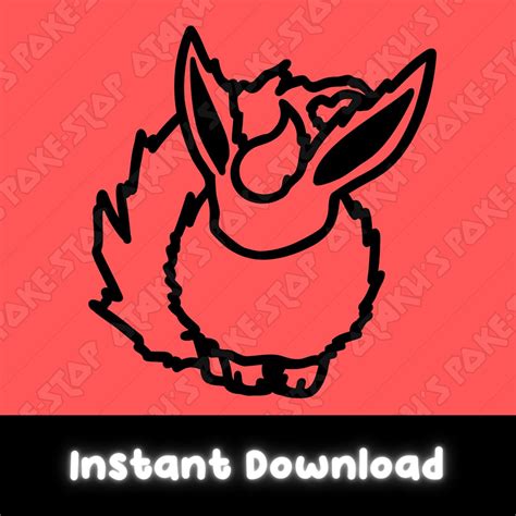 Pokémon Svg Flareon Svg File Svg Outline Cricut Etsy Portugal