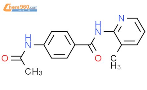 36844 93 6 Benzamide 4 acetylamino N 3 methyl 2 pyridinyl 化学式结构式