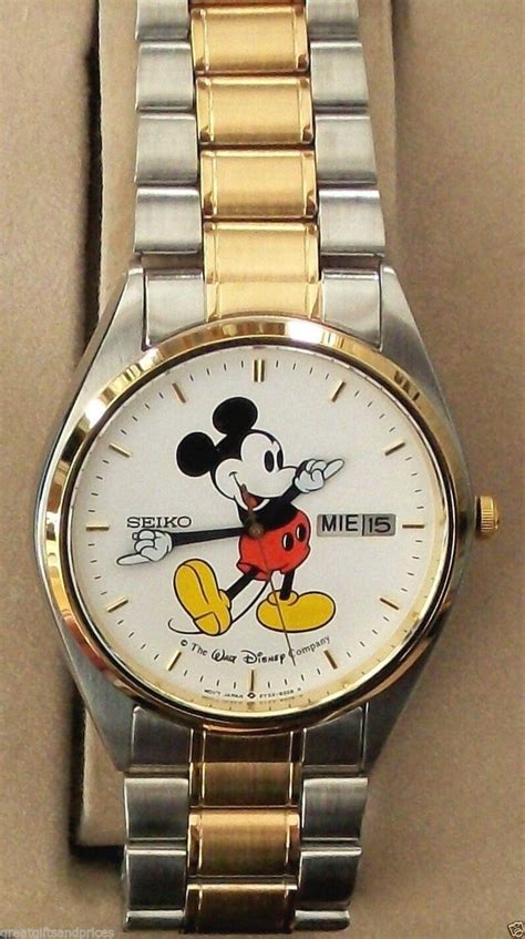 Brand New Disney Date Seiko Mens Mickey Mouse Watch Gem