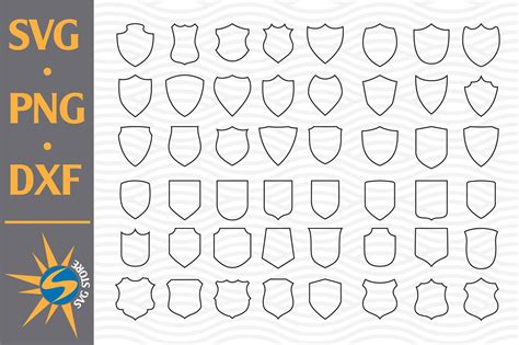 Shield Svg Eps Vector Shield & Banner Outline SVG Png Banner Svg Shield ...