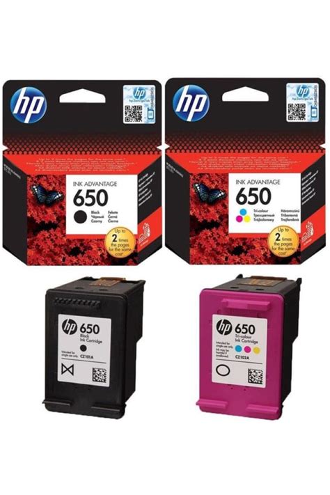 HP 650 SİYAH VE RENKLİ KARTUŞ SETİ (HP CZ101A +HP CZ102A) Fiyatı ...