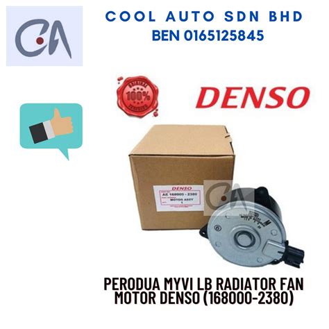 READY STOCK PERODUA MYVI LB RADIATOR FAN MOTOR DENSO 168000 2380