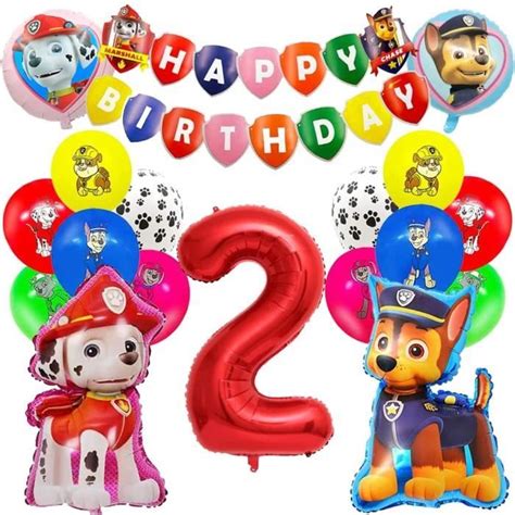 Panneau Deco Anniversaire Pat Patrouille Ansballon Kit Anniversaire