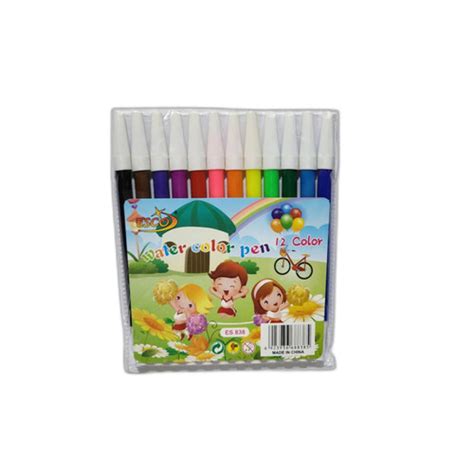 Jual SPIDOL 12 WARNA MURAH ESCO 838 COLOURING MARKER PENSIL SPIDOL