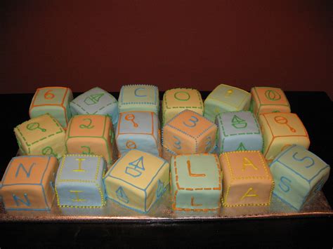 Baby Blocks Baby Blocks Cake For A Surprise Baby Shower C Flickr